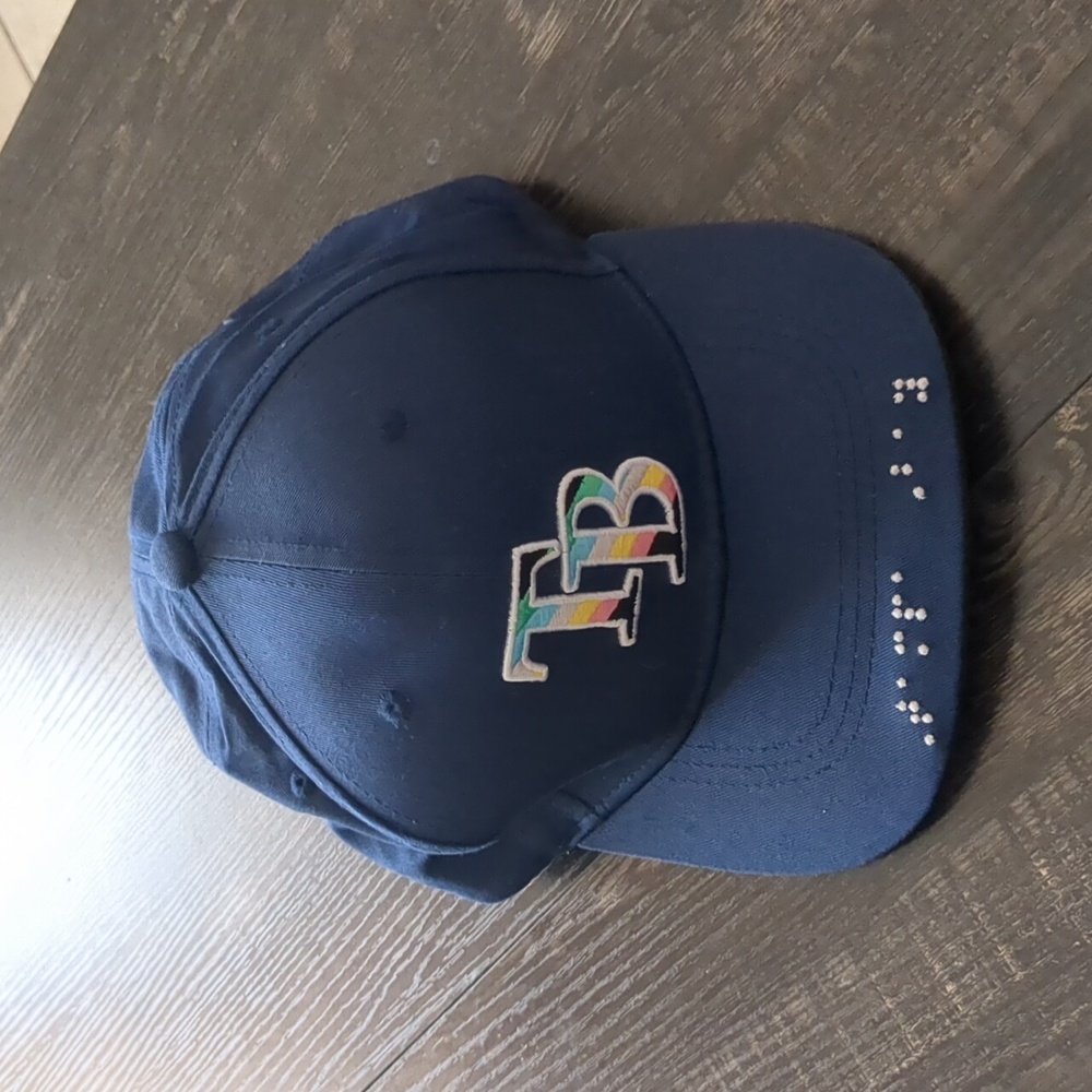 Tampa Bay Rays Adjustable Hat Cap Braille Melonware New